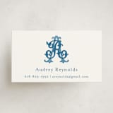 "New Orleans Crest (add-on)" - Business Cards in Bluebell by Jenna Holcomb - Front