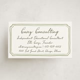 "Handwritten" - Business Cards in Moss by Cass Loh - Front