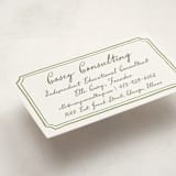 "Handwritten" - Business Cards in Moss by Cass Loh - Detail