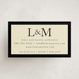 "Classic Initials" - Business Cards in Midnight by mo kelley - Front