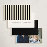 "Classic Initials" - Business Cards in Midnight by mo kelley - Back of Card Options