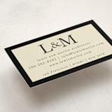 "Classic Initials" - Business Cards in Midnight by mo kelley - Detail