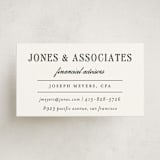 "Hepburn" - Business Cards in Tuxedo by Megan Davis - Front