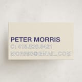 "Be There or Be Square" - Business Cards in Cream by Cleghorn Creative - Front