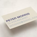 "Be There or Be Square" - Business Cards in Cream by Cleghorn Creative - Detail