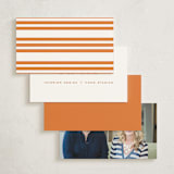 "Varsity Prep" - Business Cards in Tangerine by Megan Davis - Back of Card Options