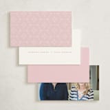 "Macaron Box" - Business Cards in Rose by Leia Matt - Back of Card Options
