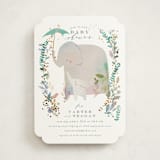 "Elephant Shower" - Baby Shower Invitations in Forest by Lori Wemple - Front