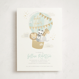"baby balloon ride" - Baby Shower Invitations in Seafoam by peetie design - Front