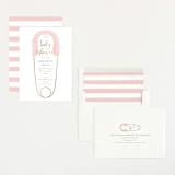 "Diaper Pin" - Baby Shower Invitations in Petal by Lehan Veenker - Assembled