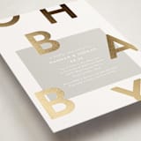 "Mod Baby" - Baby Shower Invitations in Pebble by Robert and Stella - Detail
