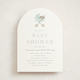 "Love and Flowers" - Baby Shower Invitations in Mint by Juliana Zimmermann - Front