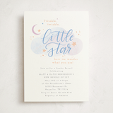 "Little Star" - Baby Shower Invitations in Hydrangea by Itsy Belle Studio - Front