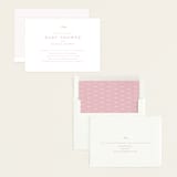 "Tiny Bow" - Baby Shower Invitations in Blush by Buddy Creative - Assembled