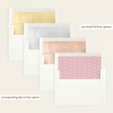 "Tiny Bow" - Baby Shower Invitations in Blush by Buddy Creative - Envelope Liner Options