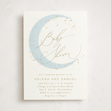 "Simple Moon" - Baby Shower Invitations in Mist by Everett Paper Goods - Front