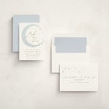 "Simple Moon" - Baby Shower Invitations in Mist by Everett Paper Goods - Assembled
