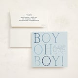 "boy oh boy!" - Baby Shower Invitations in Azure by Annie Shapiro - With Envelope