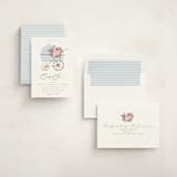 "Pram Bouquet" - Baby Shower Invitations in Cloud by Everett Paper Goods - Assembled