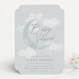 "Moondust" - Baby Shower Invitations in Cloud by Everett Paper Goods - Front