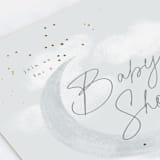 "Moondust" - Baby Shower Invitations in Cloud by Everett Paper Goods - Detail