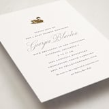 "Swan Shower" - Baby Shower Invitations in Charcoal by Megan Davis - Detail