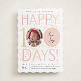 "100 days" - Baby Shower Invitations in Blush by Alethea and Ruth - Front