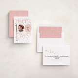 "100 days" - Baby Shower Invitations in Blush by Alethea and Ruth - Assembled