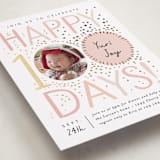 "100 days" - Baby Shower Invitations in Blush by Alethea and Ruth - Detail