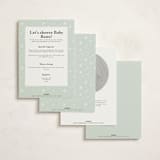 "Arctic friends" - Baby Shower Invitations in Seafoam by Jennifer Wick - Back of Card Options