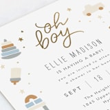 "Toys" - Baby Shower Invitations in Powder Blue by JeAnna Casper - Detail