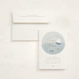 "Set Sail" - Baby Shower Invitations in Pond by Jen Tips - With Envelope