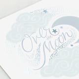 "Over the Moon" - Baby Shower Invitations in Celestial by Joanna Griffin - Detail