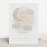 "Moon and stars" - Baby Shower Invitations in Latte by Creo Study - Front