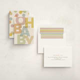 "Layers" - Baby Shower Invitations in Pastel by Ellen Schlegelmilch - Assembled