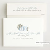 "Botanical Blocks" - Baby Shower Invitations in Baby Blue by Itsy Belle Studio - FREE Recipient Addressing