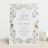 "Baby Vines" - Baby Shower Invitations in Sky by Alethea and Ruth - Front