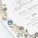 "Baby Vines" - Baby Shower Invitations in Sky by Alethea and Ruth - Detail