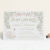 "Swan Princess" - Baby Shower Invitations in Ballet Slipper by Jenna Holcomb - Front