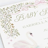 "Swan Princess" - Baby Shower Invitations in Ballet Slipper by Jenna Holcomb - Detail