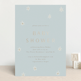 "Daisies" - Baby Shower Invitations in Baby Blue by Ani Somi - Front