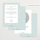"Daisies" - Baby Shower Invitations in Baby Blue by Ani Somi - Back of Card Options