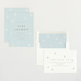 "Daisies" - Baby Shower Invitations in Baby Blue by Ani Somi - Assembled