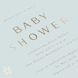 "Daisies" - Baby Shower Invitations in Baby Blue by Ani Somi - Detail