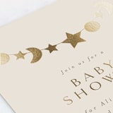 "Night Sky Garland" - Baby Shower Invitations in Ecru by Angela Thompson - Detail