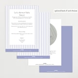 "Floral Crested" - Baby Shower Invitations in Icing by Everett Paper Goods - Back of Card Options