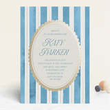 "Knightsbridge" - Baby Shower Invitations in Sky by Jackie Crawford - Front