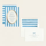 "Knightsbridge" - Baby Shower Invitations in Sky by Jackie Crawford - Assembled
