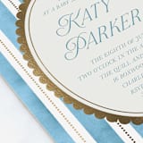 "Knightsbridge" - Baby Shower Invitations in Sky by Jackie Crawford - Detail