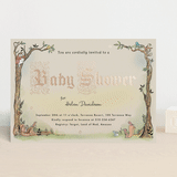 "Medieval Letters Fairytale" - Baby Shower Invitations in Peach by Becky Nimoy - Front